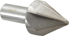 Interstate - 2" Head Diam, 1" Shank Diam, 6 Flute 60° High Speed Steel Countersink - Benchmark Tooling