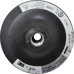 3M - 4" Diam Hook & Loop Disc Backing Pad - Firm Density, 13,000 RPM - Benchmark Tooling