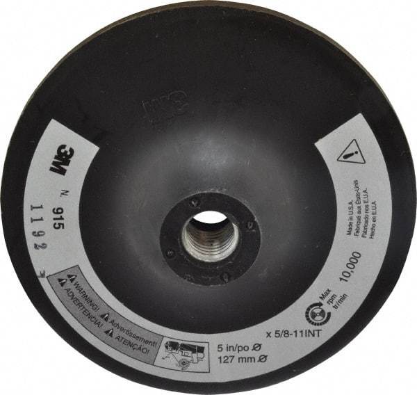 3M - 5" Diam Hook & Loop Disc Backing Pad - Firm Density, 10,000 RPM - Benchmark Tooling