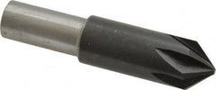 Interstate - 5/8" Head Diam, 1/2" Shank Diam, 6 Flute 82° High Speed Steel Countersink - Benchmark Tooling