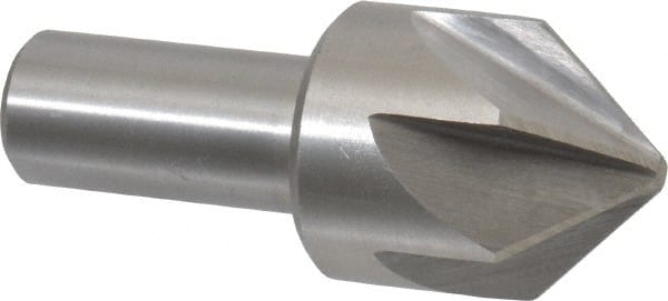 Interstate - 1-3/4" Head Diam, 1" Shank Diam, 6 Flute 82° High Speed Steel Countersink - Benchmark Tooling