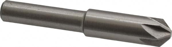 Interstate - 5/16" Head Diam, 1/4" Shank Diam, 6 Flute 90° High Speed Steel Countersink - Benchmark Tooling