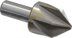 Interstate - 1-1/2" Head Diam, 3/4" Shank Diam, 6 Flute 90° High Speed Steel Countersink - Benchmark Tooling