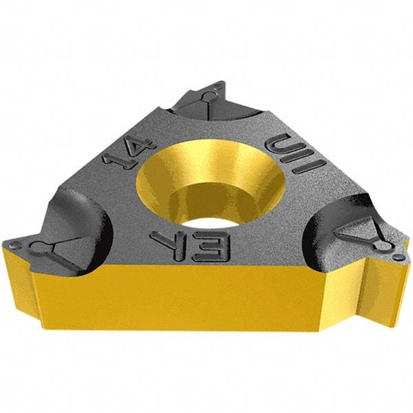 Iscar - 22ERM External Right Hand 7-5 Partial Profile 60° Laydown Threading Insert - Grade IC1007, TiAlN Coated Carbide, 12.7mm Inscribed Circle - Benchmark Tooling