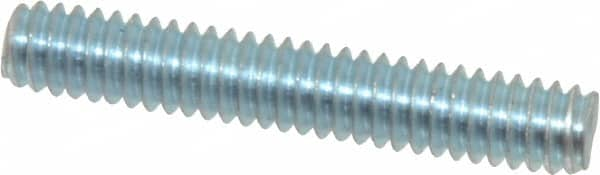 Value Collection - 1/4-20 1-1/2" OAL Fully Threaded Stud - Carbon Steel, Zinc-Plated Finish - Benchmark Tooling