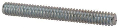 Value Collection - 1/4-20 2" OAL Fully Threaded Stud - Carbon Steel, Zinc-Plated Finish - Benchmark Tooling