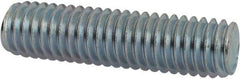 Value Collection - 3/8-16 1-1/2" OAL Fully Threaded Stud - Carbon Steel, Zinc-Plated Finish - Benchmark Tooling