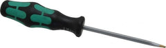 Wera - Slip Stop Slotted Screwdriver - Hexagon Shank, Ergonomic Handle - Benchmark Tooling