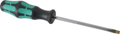 Wera - Slip Stop Slotted Screwdriver - Hexagon Shank, Ergonomic Handle - Benchmark Tooling