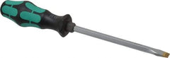 Wera - Slip Stop Slotted Screwdriver - Hexagon Shank, Ergonomic Handle - Benchmark Tooling