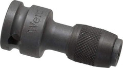 Wera - 3/8" Drive, 1/4" Insert, Hex Drive Bit Adapter - Quick Release, 1-11/16" OAL - Benchmark Tooling