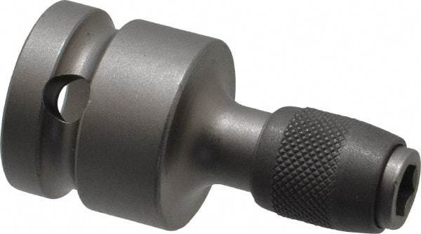 Wera - 1/2" Drive, 1/4" Insert, Hex Drive Bit Adapter - Quick Release, 1-15/16" OAL - Benchmark Tooling