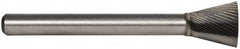 M.A. Ford - 3/32" Cut Diam, 1/8" Shank Diam, Backtaper Head Double Cut Burr - Carbide, End Cut End, 1/8" LOC, 1-1/2" OAL - Benchmark Tooling