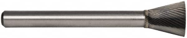 M.A. Ford - 1/4" Cut Diam, 1/8" Shank Diam, Backtaper Head Fine Cut Burr - Carbide, End Cut End, 1/4" LOC, 1-3/4" OAL - Benchmark Tooling