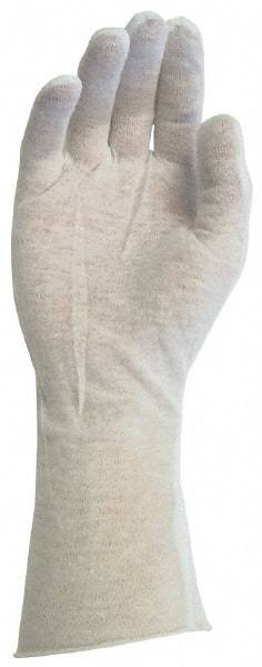 PRO-SAFE - Size Universal Cotton General Protection Work Gloves - For Inspection, Uncoated, Slip-On Cuff, Full Fingered, White, Paired - Benchmark Tooling