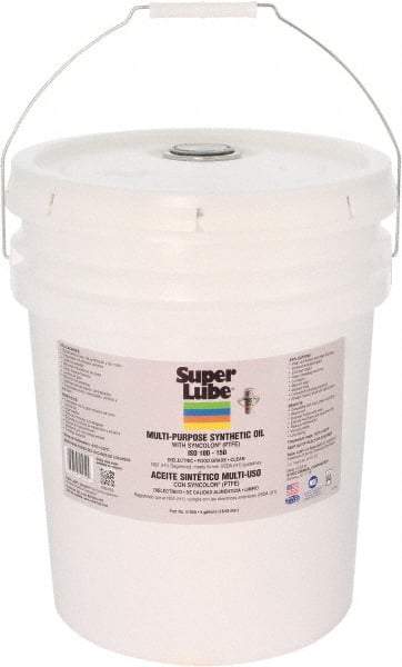 Synco Chemical - 5 Gal Pail Synthetic Multi-Purpose Oil - -42.78 to 232.22°F, SAE 85W, ISO 150, 681.5 SUS at 40°C, Food Grade - Benchmark Tooling