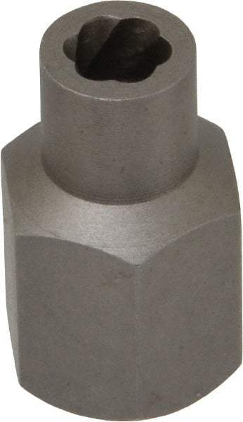 Irwin Hanson - 3/8" Drive Reverse Spiral Flute Hex Bolt Remover - 1/4" Hex, 2" OAL - Benchmark Tooling