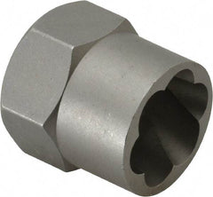 Irwin Hanson - 3/8" Drive Reverse Spiral Flute Hex Bolt Remover - 11/16" Hex, 2" OAL - Benchmark Tooling