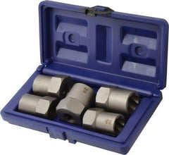 Irwin Hanson - 5 Piece Bolt Extractor Set - 1/2" Drive, Molded Plastic Case - Benchmark Tooling