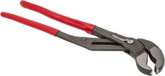 Knipex - 22" OAL, 4-1/2" Max Capacity, 20 Position Adjustable Tongue & Groove Pliers - Standard V-Jaws, Standard Head, Plastic Coated Handles - Benchmark Tooling