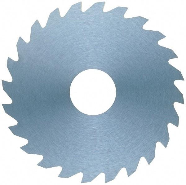 RobbJack - 1-1/2" Diam x 0.02" Blade Thickness x 1/2" Arbor Hole Diam, 16 Tooth Slitting and Slotting Saw - Arbor Connection, Right Hand, Uncoated, Solid Carbide, Concave Ground - Benchmark Tooling