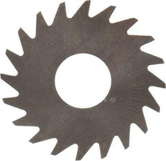 RobbJack - 3/4" Diam x 0.004" Blade Thickness x 1/4" Arbor Hole Diam, 20 Tooth Slitting and Slotting Saw - Arbor Connection, Right Hand, Uncoated, Solid Carbide, Concave Ground - Benchmark Tooling