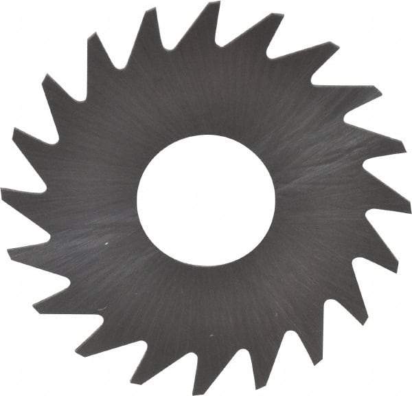 RobbJack - 3/4" Diam x 0.012" Blade Thickness x 1/4" Arbor Hole Diam, 20 Tooth Slitting and Slotting Saw - Arbor Connection, Right Hand, Uncoated, Solid Carbide, Concave Ground - Benchmark Tooling