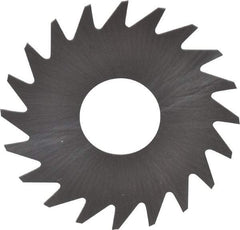 RobbJack - 3/4" Diam x 0.012" Blade Thickness x 1/4" Arbor Hole Diam, 20 Tooth Slitting and Slotting Saw - Arbor Connection, Right Hand, Uncoated, Solid Carbide, Concave Ground - Benchmark Tooling