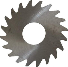 RobbJack - 3/4" Diam x 0.018" Blade Thickness x 1/4" Arbor Hole Diam, 20 Tooth Slitting and Slotting Saw - Arbor Connection, Right Hand, Uncoated, Solid Carbide, Concave Ground - Benchmark Tooling