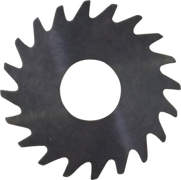 RobbJack - 3/4" Diam x 0.028" Blade Thickness x 1/4" Arbor Hole Diam, 20 Tooth Slitting and Slotting Saw - Arbor Connection, Right Hand, Uncoated, Solid Carbide, Concave Ground - Benchmark Tooling