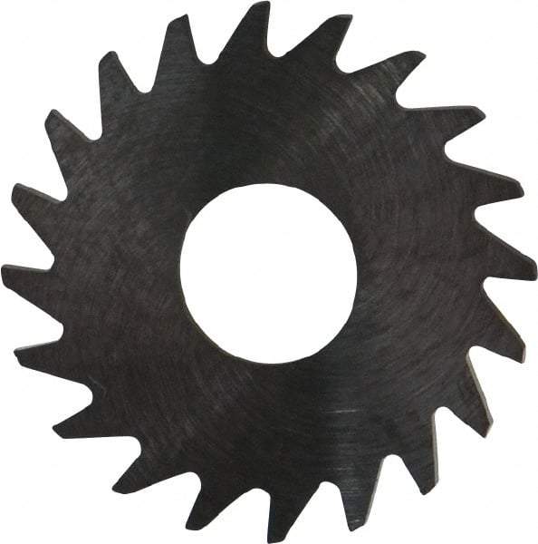 RobbJack - 3/4" Diam x 0.0312" Blade Thickness x 1/4" Arbor Hole Diam, 20 Tooth Slitting and Slotting Saw - Arbor Connection, Right Hand, Uncoated, Solid Carbide, Concave Ground - Benchmark Tooling