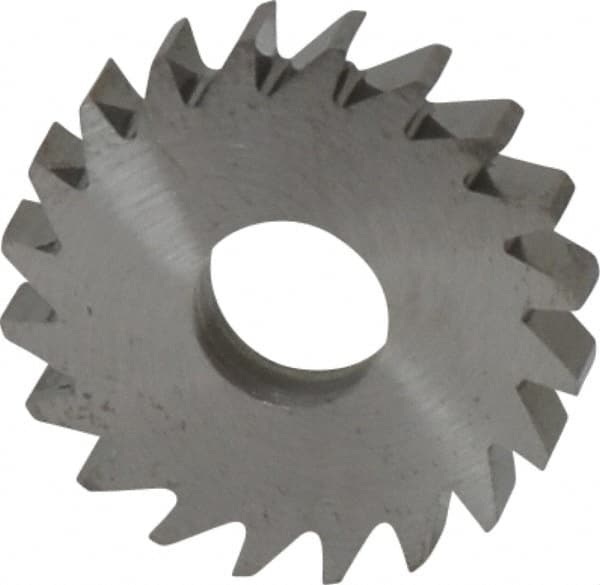 RobbJack - 3/4" Diam x 1/8" Blade Thickness x 1/4" Arbor Hole Diam, 20 Tooth Slitting and Slotting Saw - Arbor Connection, Right Hand, Uncoated, Solid Carbide, Concave Ground - Benchmark Tooling