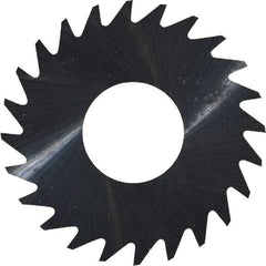 RobbJack - 1" Diam x 0.004" Blade Thickness x 3/8" Arbor Hole Diam, 24 Tooth Slitting and Slotting Saw - Arbor Connection, Right Hand, Uncoated, Solid Carbide, Concave Ground - Benchmark Tooling