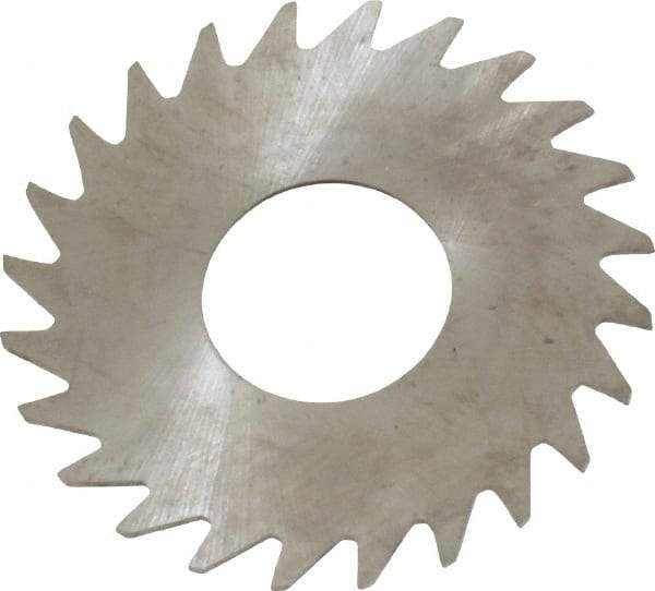 RobbJack - 1" Diam x 0.0156" Blade Thickness x 3/8" Arbor Hole Diam, 24 Tooth Slitting and Slotting Saw - Arbor Connection, Right Hand, Uncoated, Solid Carbide, Concave Ground - Benchmark Tooling