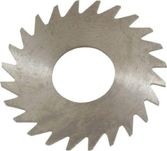 RobbJack - 1" Diam x 0.025" Blade Thickness x 3/8" Arbor Hole Diam, 24 Tooth Slitting and Slotting Saw - Arbor Connection, Right Hand, Uncoated, Solid Carbide, Concave Ground - Benchmark Tooling