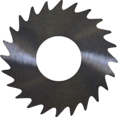 RobbJack - 1" Diam x 0.051" Blade Thickness x 3/8" Arbor Hole Diam, 24 Tooth Slitting and Slotting Saw - Arbor Connection, Right Hand, Uncoated, Solid Carbide, Concave Ground - Benchmark Tooling