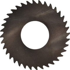 RobbJack - 1-1/4" Diam x 0.01" Blade Thickness x 1/2" Arbor Hole Diam, 36 Tooth Slitting and Slotting Saw - Arbor Connection, Right Hand, Uncoated, Solid Carbide, Concave Ground - Benchmark Tooling