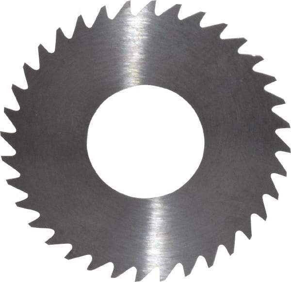 RobbJack - 1-1/4" Diam x 0.012" Blade Thickness x 1/2" Arbor Hole Diam, 36 Tooth Slitting and Slotting Saw - Arbor Connection, Right Hand, Uncoated, Solid Carbide, Concave Ground - Benchmark Tooling