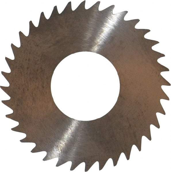 RobbJack - 1-1/4" Diam x 0.0156" Blade Thickness x 1/2" Arbor Hole Diam, 36 Tooth Slitting and Slotting Saw - Arbor Connection, Right Hand, Uncoated, Solid Carbide, Concave Ground - Benchmark Tooling