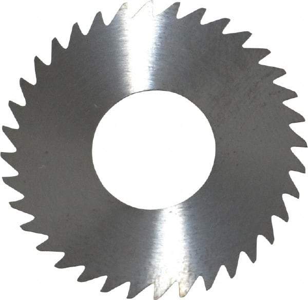 RobbJack - 1-1/4" Diam x 0.02" Blade Thickness x 1/2" Arbor Hole Diam, 36 Tooth Slitting and Slotting Saw - Arbor Connection, Right Hand, Uncoated, Solid Carbide, Concave Ground - Benchmark Tooling