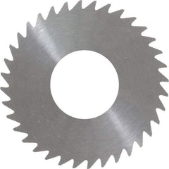 RobbJack - 1-1/4" Diam x 0.028" Blade Thickness x 1/2" Arbor Hole Diam, 36 Tooth Slitting and Slotting Saw - Arbor Connection, Right Hand, Uncoated, Solid Carbide, Concave Ground - Benchmark Tooling