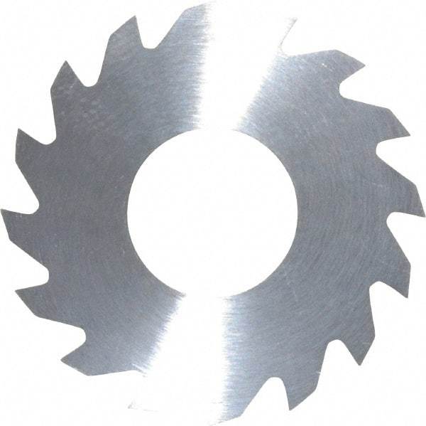 RobbJack - 1-1/4" Diam x 0.0312" Blade Thickness x 1/2" Arbor Hole Diam, 16 Tooth Slitting and Slotting Saw - Arbor Connection, Right Hand, Uncoated, Solid Carbide, Concave Ground - Benchmark Tooling