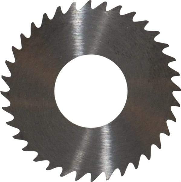 RobbJack - 1-1/4" Diam x 0.035" Blade Thickness x 1/2" Arbor Hole Diam, 36 Tooth Slitting and Slotting Saw - Arbor Connection, Right Hand, Uncoated, Solid Carbide, Concave Ground - Benchmark Tooling