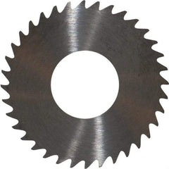 RobbJack - 1-1/4" Diam x 0.035" Blade Thickness x 1/2" Arbor Hole Diam, 36 Tooth Slitting and Slotting Saw - Arbor Connection, Right Hand, Uncoated, Solid Carbide, Concave Ground - Benchmark Tooling