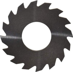 RobbJack - 1-1/4" Diam x 0.04" Blade Thickness x 1/2" Arbor Hole Diam, 16 Tooth Slitting and Slotting Saw - Arbor Connection, Right Hand, Uncoated, Solid Carbide, Concave Ground - Benchmark Tooling