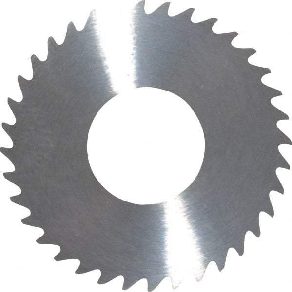 RobbJack - 1-1/4" Diam x 0.051" Blade Thickness x 1/2" Arbor Hole Diam, 36 Tooth Slitting and Slotting Saw - Arbor Connection, Right Hand, Uncoated, Solid Carbide, Concave Ground - Benchmark Tooling