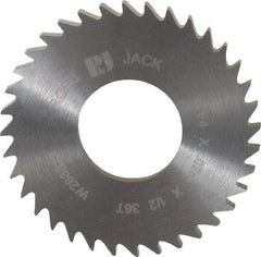 RobbJack - 1-1/4" Diam x 0.0781" Blade Thickness x 1/2" Arbor Hole Diam, 36 Tooth Slitting and Slotting Saw - Arbor Connection, Right Hand, Uncoated, Solid Carbide, Concave Ground - Benchmark Tooling