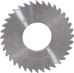 RobbJack - 1-1/4" Diam x 1/8" Blade Thickness x 1/2" Arbor Hole Diam, 36 Tooth Slitting and Slotting Saw - Arbor Connection, Right Hand, Uncoated, Solid Carbide, Concave Ground - Benchmark Tooling