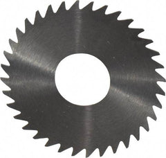 RobbJack - 1-1/2" Diam x 0.0156" Blade Thickness x 1/2" Arbor Hole Diam, 36 Tooth Slitting and Slotting Saw - Arbor Connection, Right Hand, Uncoated, Solid Carbide, Concave Ground - Benchmark Tooling