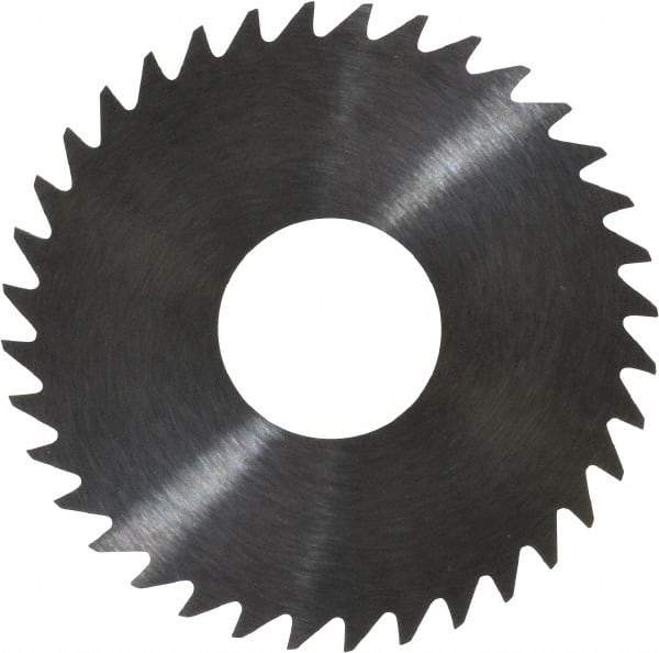 RobbJack - 1-1/2" Diam x 0.02" Blade Thickness x 1/2" Arbor Hole Diam, 36 Tooth Slitting and Slotting Saw - Arbor Connection, Right Hand, Uncoated, Solid Carbide, Concave Ground - Benchmark Tooling